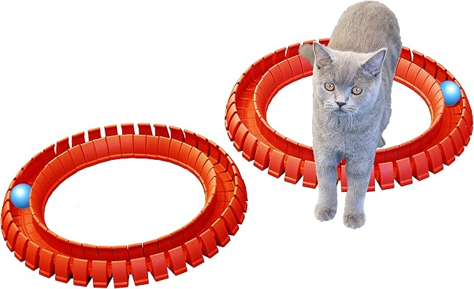 Magic Cat Flexible Track and Ball Set (Orange Tracks & Blue Balls)