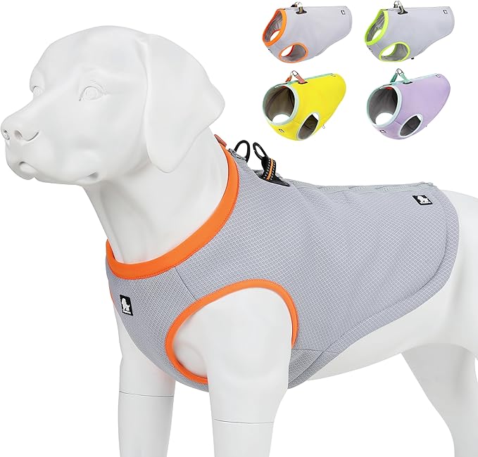 JUXZH Truelove Dog Cooling Vest Harness Cooler Jacket with Adjustable Zipper for Outdoor Hunting Training and Camping