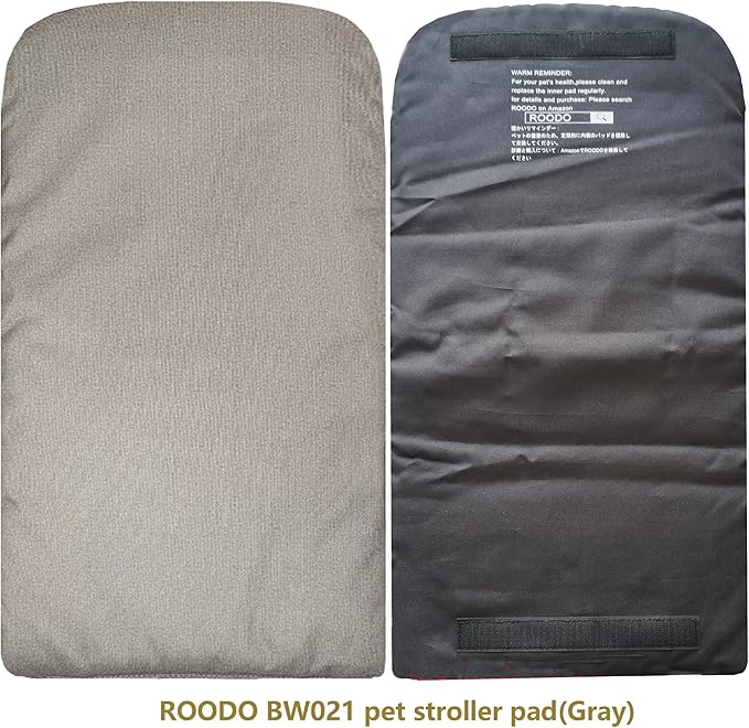 ROODO Pet Stroller Mat,Dog Stroller Cushion,Inner Pad for Exclusive Use,Original,Replaceable,Easy to Clean,Set of 3 pc(Gray)