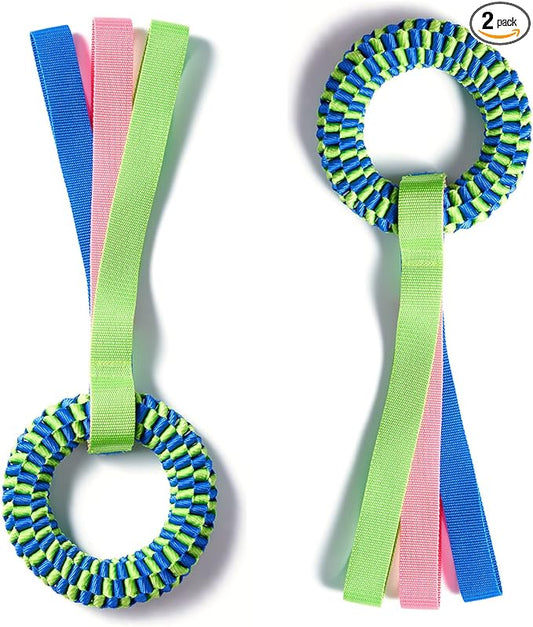 2 Pack Dog Toys for Aggressive Chewers, Tug of War Dog Toy, Dog Teeth Cleaning Toy, Dog Rope Toys for Medium and Large Dogs