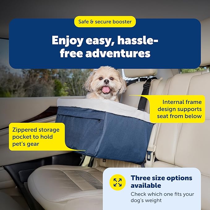PetSafe Happy Ride Booster Seat - Navy - 25 lb
