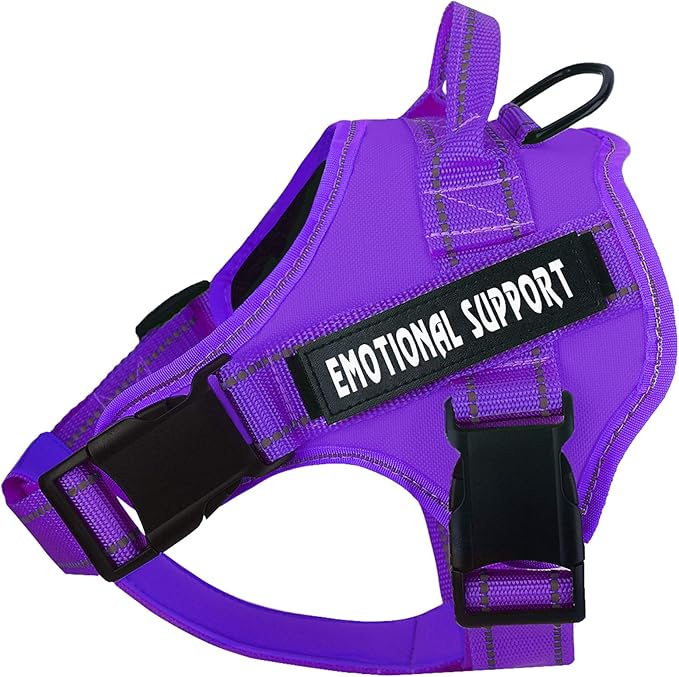 voopet Service Dog Harness, Emotional Support Pet Vest Harness, Reflective Breathable and Adjustable No-Pull ESA Dog Harness for Small Medium Large Dogs (with 4 PCS Removeable Tags)X-Large (Pack of 1)