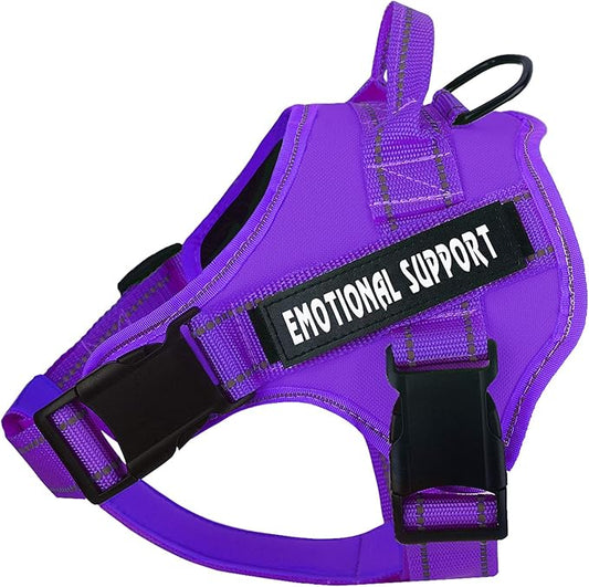 voopet Service Dog Harness, Emotional Support Pet Vest Harness, Reflective Breathable and Adjustable No-Pull ESA Dog Harness for Small Medium Large Dogs (with 4 PCS Removeable Tags)X-Large (Pack of 1)