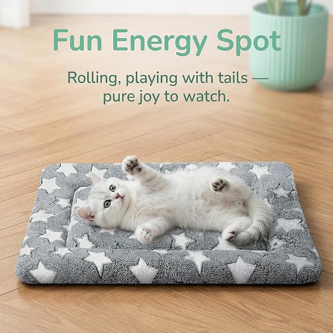 Dog Bed Mat 4 Pcs - Reversible Dog Crate Bed Mats, Soft & Breathable Kennel Pad, Durable Crate Bed for Dogs & Cats