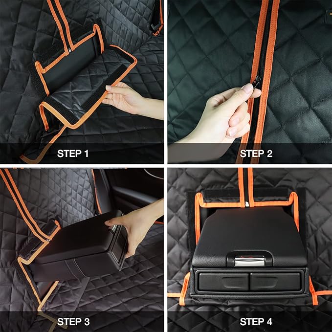 Car Seat Cover Waterproof Back Seat Cover for Kids and Dogs Without Smell Heavy Duty and Nonslip Rear Seat Protector Non Stick Fur Bench Seat Cover for SUV Van Easy to Install Machine Washable
