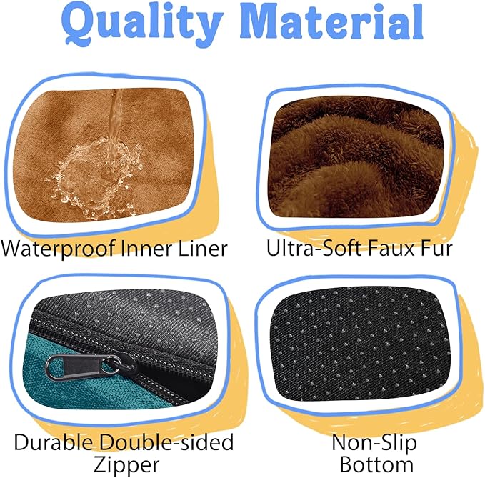 Chez Paw Orthopedic Extra Large Dog Bed - XXL Washable Giant Pet Couch Sofa with Removable Cover Waterproof Bolster for Large Size Dogs, 45x35
