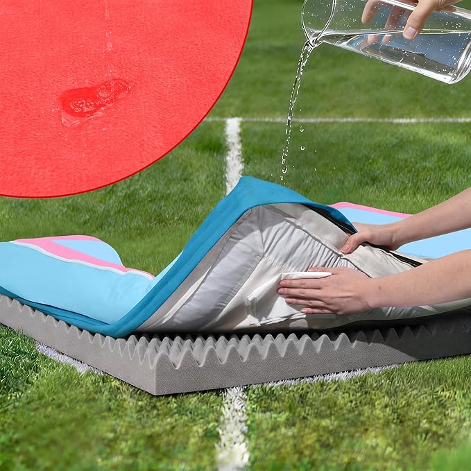 Comfort Expression Orthopedic Dog Bed for Large Dogs 36x27 Inch, Waterproof Egg Crate Foam Large Pet Bed with Bolsters, Dog Couch with Washable Cover & Non-Slip Bottom, Atlanta