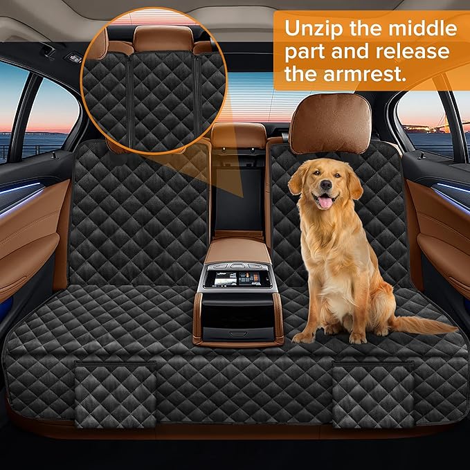 Dog Car Seat Cover for Back Seat Compatible with Toyota 4Runner 4-Runner Highlander Grand Highlander Accessories 2000-2025 2026, Waterproof & Non-Slip Car Pet Bench Rear Seat Covers