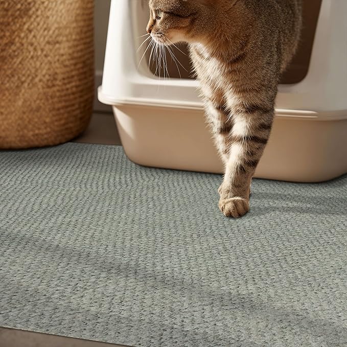 Mohawk Home Litter Box Moisture Barrier Mat Utility Solid Gray 3' X 5' Other Perfect for Kitchen, Living Room, Kids Room, Dining Room, Hallway, Office, Garage, Entryway, Bathroom, Laundry Room