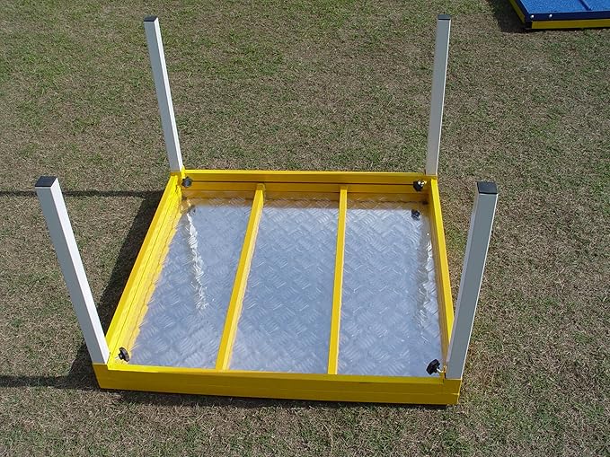 35" Dog Agility Pause Table for Competition and Training with 6 Leg Heights (Yellow)