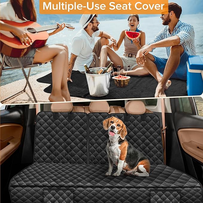 Dog Car Seat Cover for Back Seat Compatible with Toyota 4Runner 4-Runner Highlander Grand Highlander Accessories 2000-2025 2026, Waterproof & Non-Slip Car Pet Bench Rear Seat Covers