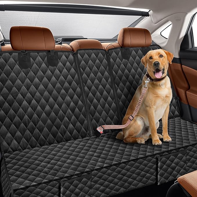 Dog Car Seat Cover for Back Seat Compatible with Toyota 4Runner 4-Runner Highlander Grand Highlander Accessories 2000-2025 2026, Waterproof & Non-Slip Car Pet Bench Rear Seat Covers