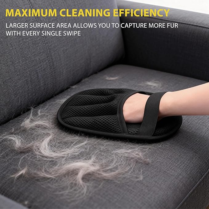 Pet Grooming Glove Set for Dogs & Cats – Premium Pet Hair Removal Glove with Free Nail Clippers & Nail File