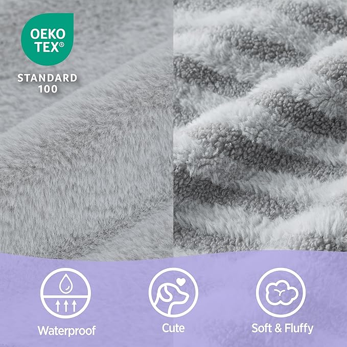 LE SURE Cute Dog Beds Large Sized Dog, Orthopedic Waterproof Large Pet Bed with Sides, High Back Non-Slip Bottom and Egg-Crate Foam Pet Couch Sofa with Washable Removable Cover, Grey