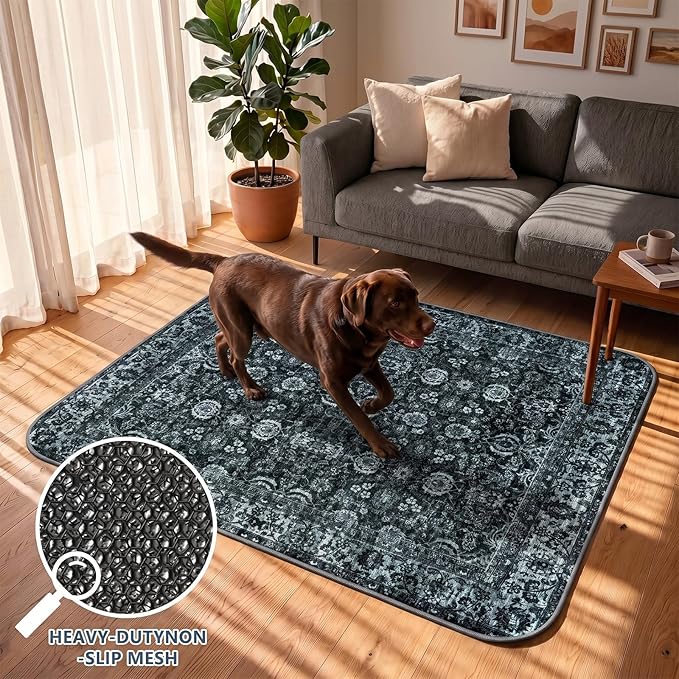 Washable Pee Pads for Dogs and Cats, 2 Pack Absorbent Thick Reusable Training Dog Pet Puppy Pads, Waterproof & Non-Slip Whelping Pads for Potty Training, Whelping, Playpen, Crate, Prevents Leakage