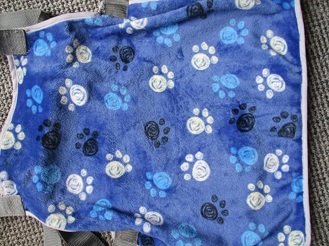 Pet Dog Cat Carrier for Lap Cat or Lap Dog Travel Shoulder Bag Sling Front Backpack Soft Plush Handmade (Blue)
