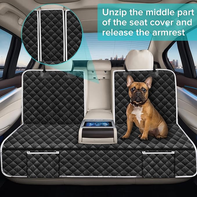 Dog Car Seat Cover Compatible with Volvo XC40 XC60 S60 S90 Back Seat Accessories, Waterproof Pet Bench Backseat Covers with Non-Slip Backing - 2026 New