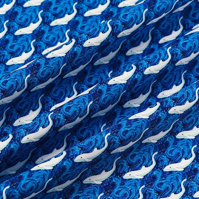 ARING PET Summer Dog Bandanas, Cute Blue White Whale Ocean Themed Pet Scarf Triangle Bib for Small Medium Large Boy Girl Dogs Cats, Puppy Kerchief for Beach Trips Daily Walks Outings Photoshoots-S