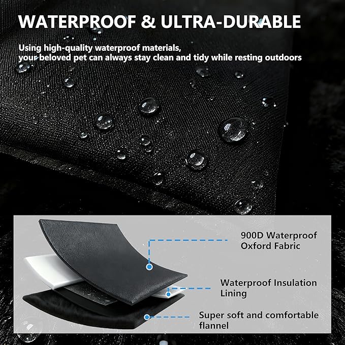Portable Dog Mat, Waterproof Outdoor Pet Mat for Camping Sleeping, Pet Cushion Pad with Handle for Small Dogs, Outdoor Training Dog Bed for Puppies, Easy to Carry, Super Soft