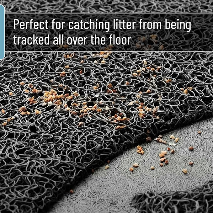 Mr. Pen- Large Cat Litter Mat, 23”x 35”, Black Cat Litter Box Mat, Cat Litter Mat Litter Trapping Mat, Cat Mats for Litter Large, Litter Mat for Litter Box, Large Litter Mat