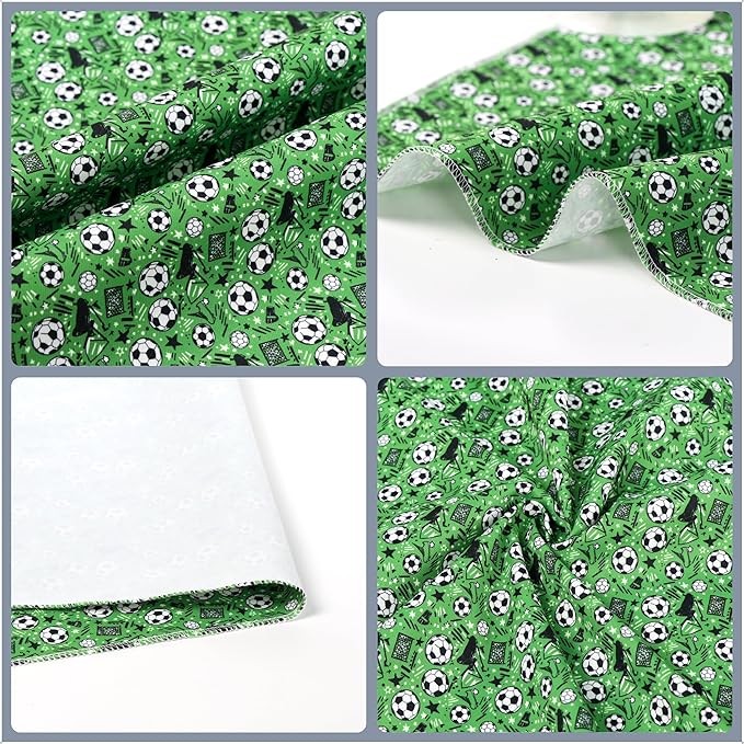 ARING PET Soccer Dog Bandanas, Cute Green Pet Bandana Scarf Triangle Bibs for Puppy Small Medium Large Boy Girl Dogs Cats-L