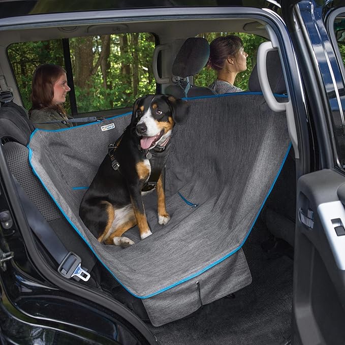Kurgo Heather Half Hammock, Half Car Seat Cover for Pets, Car Hammocks for Dogs, Water-Resistant, 27.5" Wide (Heather Grey)