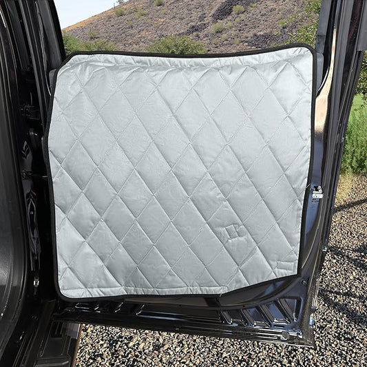 4Knines Car Door Protector for Dogs – Heavy-Duty Cover Shields Vehicle Interior from Scratches, Dirt & Drool – Waterproof Car Door Cover – Ideal for Pet Owners - XL (Gray)