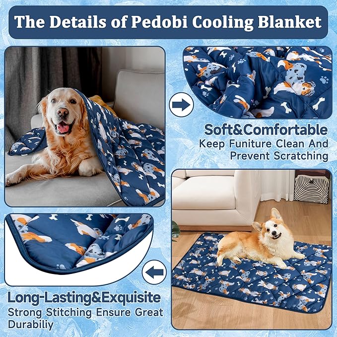 Cooling Mat for Dogs XLarge Blanket | Premium Lightweight Pet Blanket Bed Cover for Dogs, Cat | Dog Cooling Pad Furniture Protector Couch Sofa Floor| Machine Washable Pet Blanket, 60''x80''