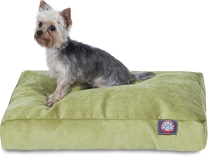 Majestic Pet Villa Rectangle Dog Bed Washable – Non Slip Comfy Pet Bed – Crate Bed with Removable Washable Cover – Kennel Bed for Sleeping, Polyester Fiber, X-Large, Apple