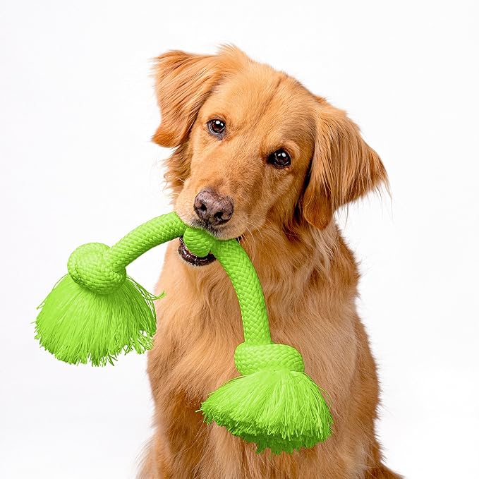 Playology Dog Toys | Dri-Tech Rope Tug of War Dog Toy for Tough Chewers | Sweet Potato Scented Jumbo Tug Rope Toys for Large Dogs