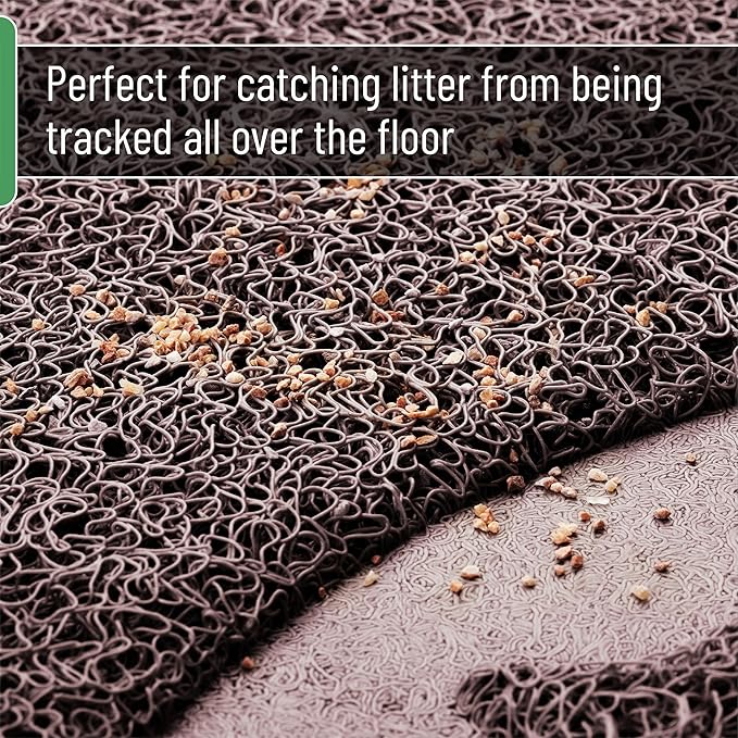 Mr. Pen- Large Cat Litter Mat, 23.5”X 35.2”, Brown, Trapping Mat for Litter Box, Cat Rug, Large