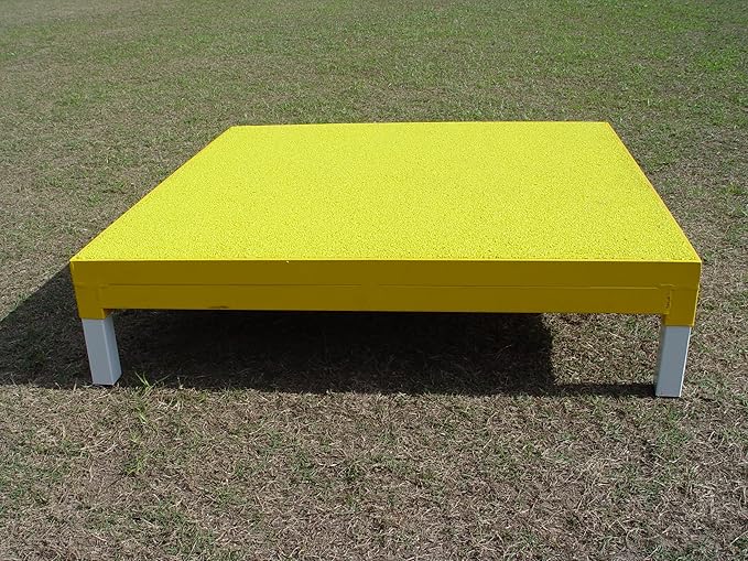 35" Dog Agility Pause Table for Competition and Training with 6 Leg Heights (Yellow)