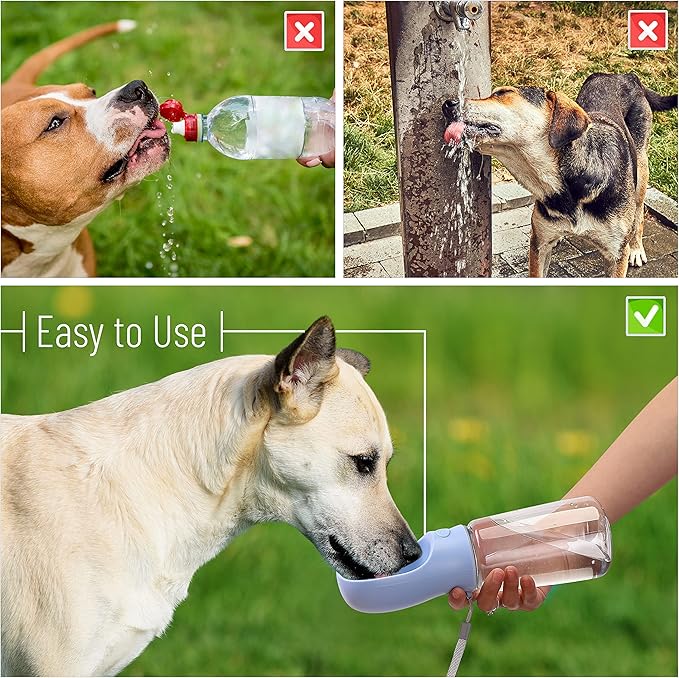 Mr. Pen- Portable Dog Water Bottle, 19 oz, Large, Leak Proof Puppy Water Dispenser with Drinking Feeder for Pets, Outdoor Walking, Hiking, Travel, Not Dishwasher Safe