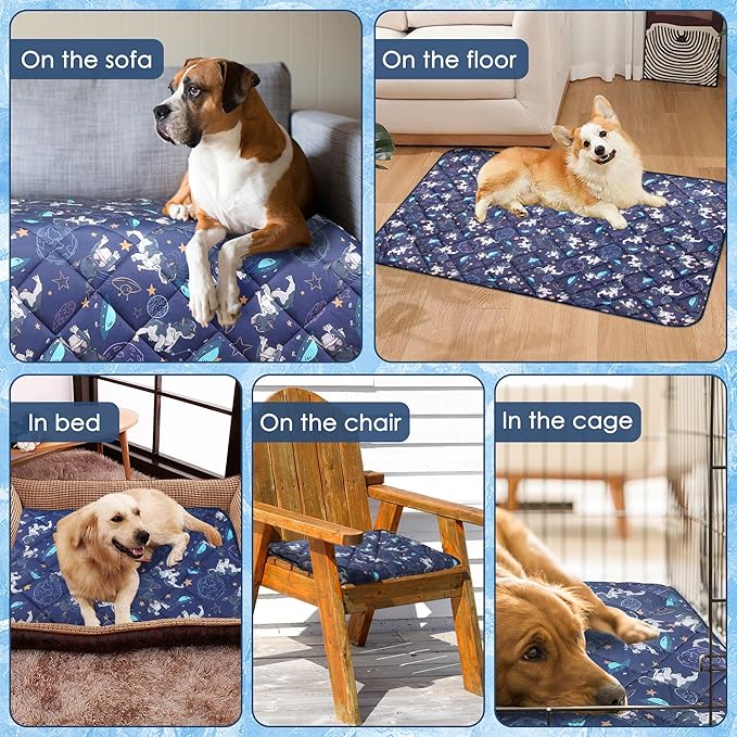 Premium Cooling Mat for Large Dogs - Washable Dog Cooling Throw Blanket，Durable Pet Mat for Cat, Soft Summer Blanket for Hot Weather, 40''x60''