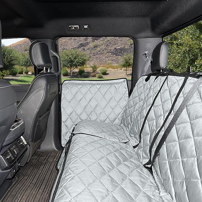 4Knines Car Door Protector for Dogs – Heavy-Duty Cover Shields Vehicle Interior from Scratches, Dirt & Drool – Waterproof Car Door Cover – Ideal for Pet Owners - XL (Gray)