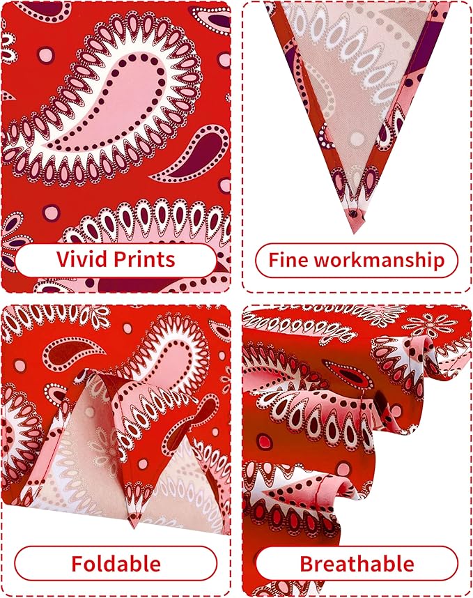 PET SHOW 50 Pack Small Paisley Dog Bandanas Bulk XS Dog Scarves Puppy Floral Bibs Kerchief Set Girl Boy Cats Pet Holiday Party Grooming Accessories