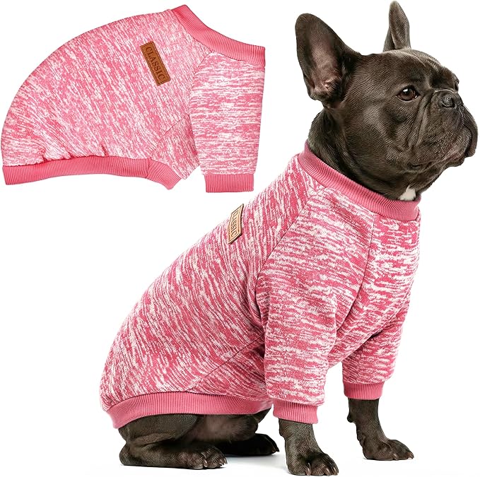 1 Pack Dog Sweaters for Small Dogs Girl Boy Winter Fleece Clothes Warm Soft Dog Sweatshirt Outfit for Dogs Cats Pet Apparel