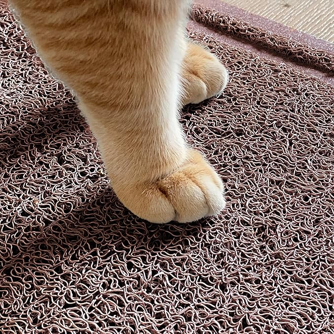 Mr. Pen- Large Cat Litter Mat, 23.5”X 35.2”, Brown, Trapping Mat for Litter Box, Cat Rug, Large