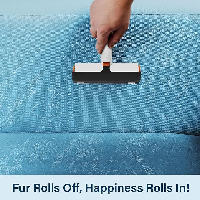 Pet Hair Remover, Lint Roller for Pet Hair, Reusable Fur Removal Tool- Cat and Dog Hair Remover for Car Interior, Couch, Furniture, Lint, Carpet, Clothing and Bedding (White)