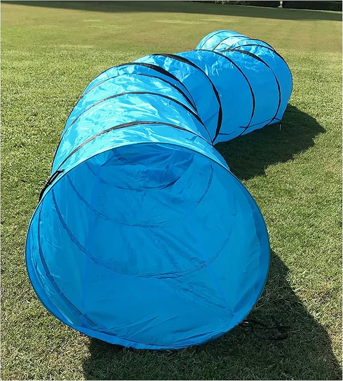 FurryFriends 18 Foot Long, 2 Foot Wide Opening, Premium Pet Agility Tunnel, Outdoor Training and Exercise Equipment for Dogs, Puppies and Other Animals
