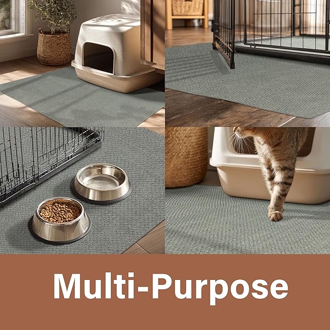 Mohawk Home Litter Box Moisture Barrier Mat Utility Solid Gray 3' X 5' Other Perfect for Kitchen, Living Room, Kids Room, Dining Room, Hallway, Office, Garage, Entryway, Bathroom, Laundry Room