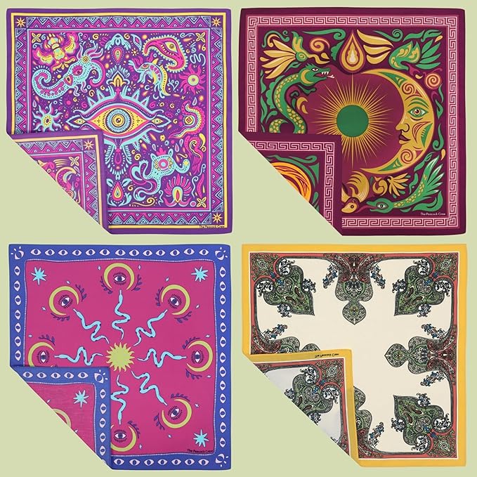 The Peacock Crew Premium Soft Cotton Bandanas Pack for Men and Women Paisley 22 x 22 inches