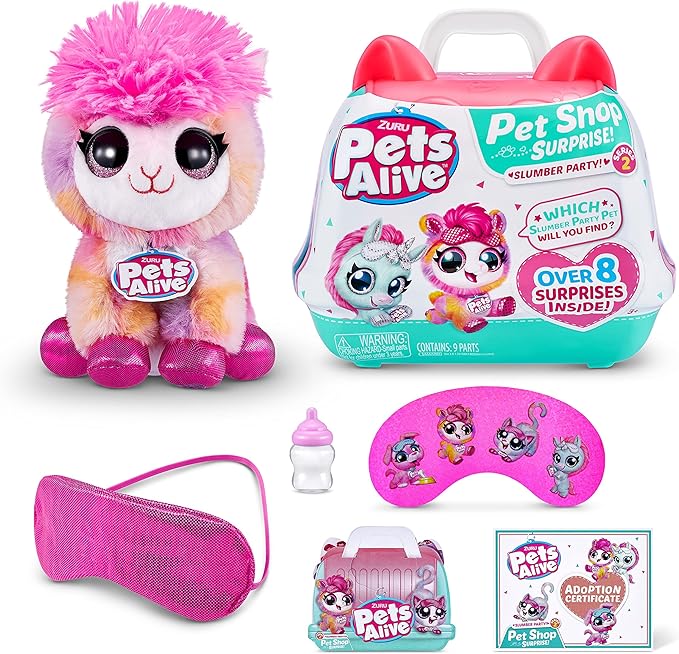 Pets Alive Pet Shop Surprise by ZURU - Interactive Kids Toys with Electronic 'Speak & Repeat', Animal Playset Llama Gifts for Girls and Kids (Series 2)