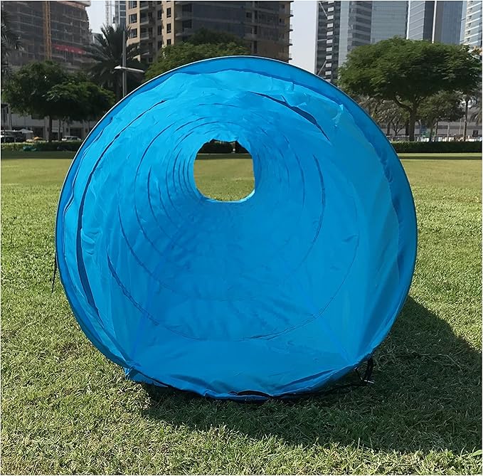 FurryFriends 18 Foot Long, 2 Foot Wide Opening, Premium Pet Agility Tunnel, Outdoor Training and Exercise Equipment for Dogs, Puppies and Other Animals