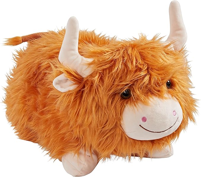 Pillow Pets 18" Highland Cow Stuffed Animal Plush Toy