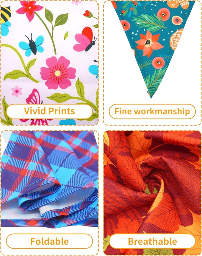 PET SHOW 50 Pack Small Dog Bandanas Bulk Assorted Random Dog Scarves Puppy Bibs Kerchief Set for Medium Dogs Girl Boy Pet Holiday Party Grooming Accessories
