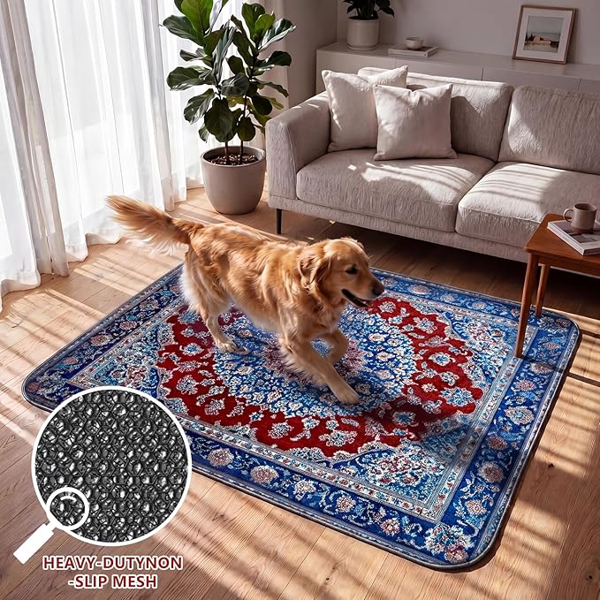 Washable Pee Pads for Dogs and Cats, 2 Pack Absorbent Thick Reusable Training Dog Pet Puppy Pads, Waterproof & Non-Slip Whelping Pads for Potty Training, Whelping, Playpen, Crate, Prevents Leakage
