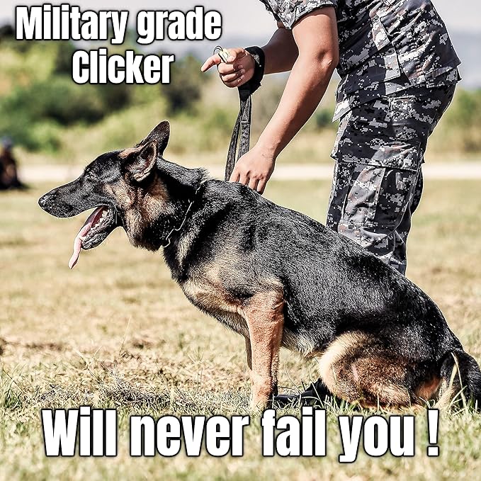 Mythrojan Brass and Steel Pet Training Clicker Puppy Dog Training Cricket Clicker U.S. Engraved Military Gear Metal Clicker (Clicker Pack of 2Pcs)