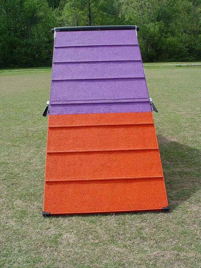 DogSport Rubber Surface Dog Agility A-Frame (7'), On-Wheel Interface is Ready, 7545RW-PU