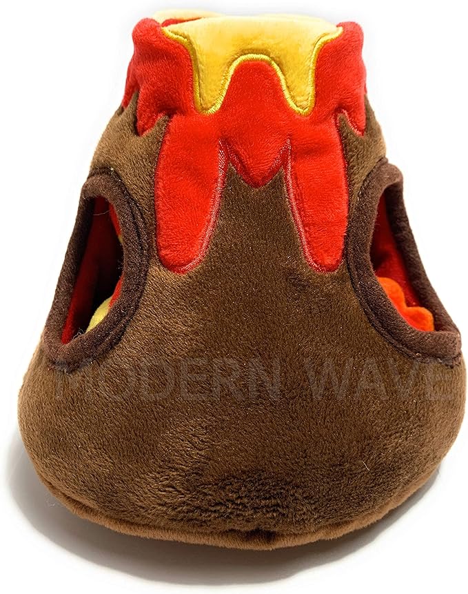 MODERN WAVE - Interactive Squeaky Plush Hide and Seek Squirrel Type Puzzle Toy for Dogs, Medium Size (Volcano and Dragons)